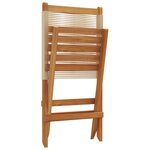 vidaXL Chaises de jardin pliantes lot de 4 beige bois d'acacia massif
