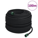 vidaXL Tuyau d'arrosage de jardin noir 0 6" 100 m caoutchouc