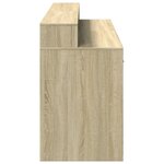 vidaXL Bureau avec lumières LED chêne sonoma bois d'ingénierie