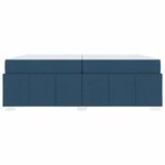 vidaXL Cadre de lit avec matelas Bleu 200 x 200 cm tissu