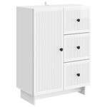 vidaXL Buffet Blanc brillant 66 x 34 5 x 90 cm Bois d'ingénierie