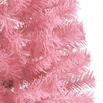vidaXL Demi sapin de Noël artificiel avec support Rose 240 cm PVC