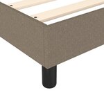 vidaXL Sommier à lattes de lit avec matelas Taupe 90x190 cm Tissu