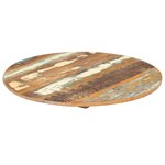 vidaXL Dessus de table rond 50 cm 15-16 mm Bois de récupération