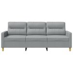 vidaXL Canapé à 3 places Gris clair 180 cm Tissu