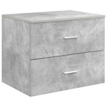 vidaXL Meuble de Salle de Bain Suspendu Gris béton 62 5 x 44 5 x 50 cm