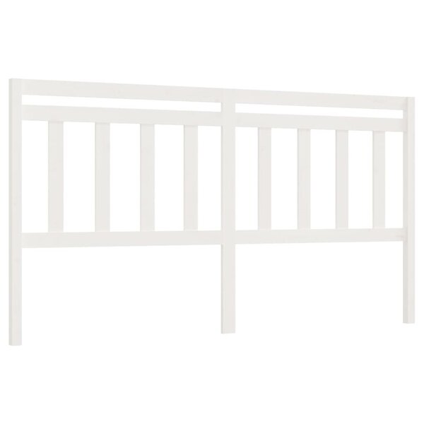vidaXL Tête de lit Blanc 206x4x100 cm Bois massif de pin
