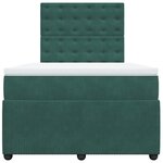 vidaXL Sommier à lattes de lit avec matelas vert foncé 120x190 cm