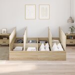 Cadre de lit de rangement vidaXL en chêne Sonoma 200x200 cm