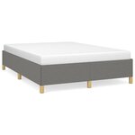 vidaXL Cadre de lit sans matelas gris foncé 140x190 cm tissu
