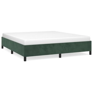 vidaXL Cadre de lit sans matelas vert foncé 180x200 cm velours
