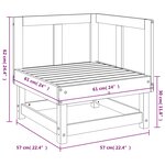 vidaXL Canapé d'angle de jardin bois massif douglas