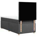 vidaXL Sommier à lattes de lit et matelas Gris foncé 90x190 cm Tissu