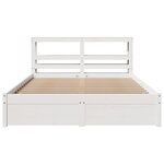 vidaXL Cadre de lit avec tête de lit sans matelas blanc 150x200 cm