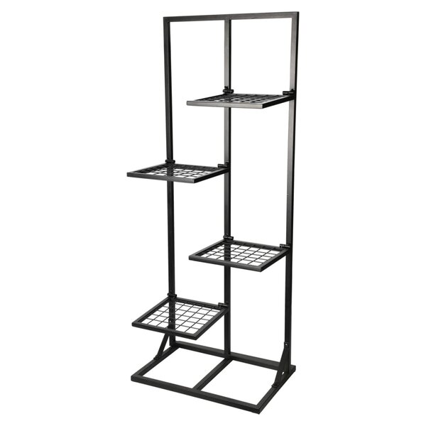 ProGarden Support à fleurs avec 4 étagères 40x27x102 cm noir