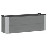 vidaXL Jardinière surélevée Gris 100 x 30 x 36 cm WPC et Aluminium