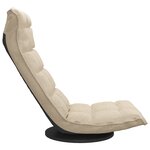 vidaXL Chaise pivotante de sol Crème Tissu