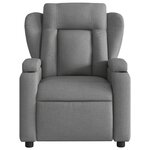 vidaXL Fauteuil de massage inclinable Gris foncé Tissu
