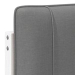 vidaXL Tête de lit capitonnée Blanc et gris clair 80 cm Pin massif