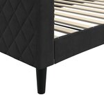 vidaXL Lit de repos noir 100x200 cm velours