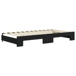 vidaXL Lit de jour avec lit gigogne et matelas noir 100x200 cm velours