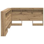 vidaXL Tête de lit de rangement avec étagère chêne artisanal 150 cm