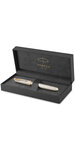 Parker sonnet premium  stylo plume  argent mistral (argent massif)  plume moyenne 18k  coffret cadeau