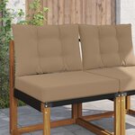 vidaXL Coussin de canapé d'extérieur 2 Pièces Taupe Polyester