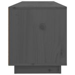 vidaXL Meuble TV Gris 100x34x40 cm Bois de pin massif