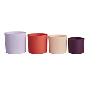 Pots de fleur violet rouge rose violet 15 x 14.8 x hauteur 14 cm - Intérieur 100  recyclé