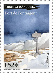 Timbre Andorre - Port de Fontargent