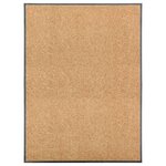 vidaXL Paillasson lavable Crème 90x120 cm