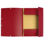 Chemise 3 rabats +elast A4 carte cerise EXACOMPTA