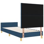 Cadre de lit vidaXL bleu 90x200 cm en tissu