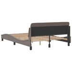 vidaXL Cadre de lit sans matelas taupe 140x190 cm tissu