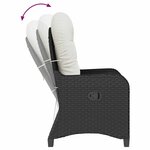 vidaXL Fauteuil inclinable Noir 56 x 66 x 95 cm polyrotin