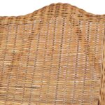 vidaXL Canapé avec coussin Marron clair Rotin naturel et lin