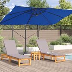 vidaXL Parasol cantilever bleu azur Bleu azur