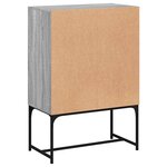 vidaXL Armoire latérale avec portes en verre sonoma gris 69x37x100 cm