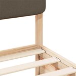 vidaXL Cadre de lit avec tête de lit rembourrée Taupe 75 x 190 cm