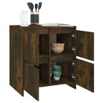vidaXL Buffets 2 Pièces Chêne fumé 70x41x75 cm Bois d'ingénierie
