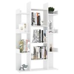vidaXL Bibliothèque Blanc 86x25 5x140 cm Bois d’ingénierie