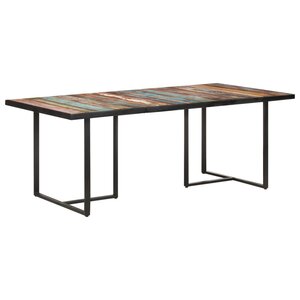 vidaXL Table de salle à manger 200 cm Bois de récupération massif