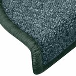vidaXL Tapis d'escalier 15 pièces 65 x 24 x 4 cm Vert foncé Demi-rond Grand