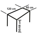 Eurotrail table de camping cadiz l gris