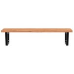 vidaXL Étagère de vasque murale acier et bois massif de hêtre