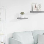 vidaXL Étagère flottante murale gris 23x23 5x3 8 cm MDF