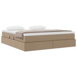 vidaXL Lit avec rangement et matelas Cappuccino 160 x 200 cm