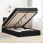 vidaXL Lit ottoman avec matelas et LED noir 120x190 cm velours