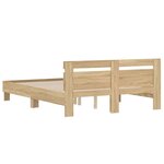 vidaXL Cadre de lit sans matelas chêne sonoma 150x200 cm
